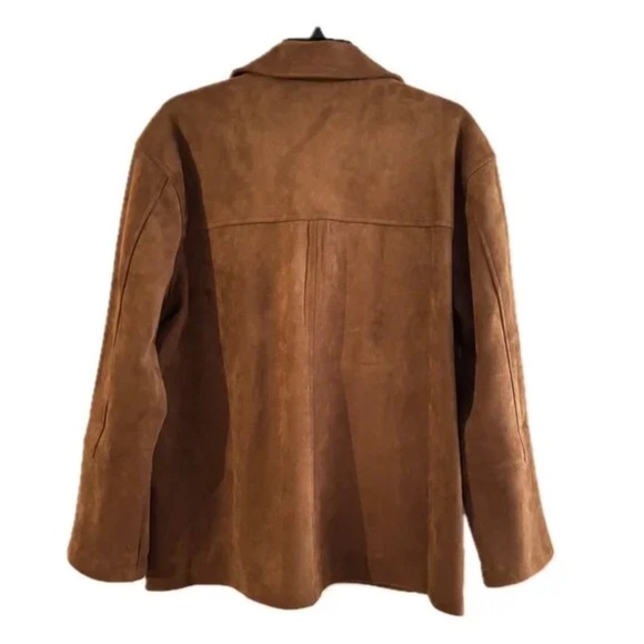 ANWND Women's Brown Faux Suede Boxy Shirt Jacket Sz M - Picture 2 of 13